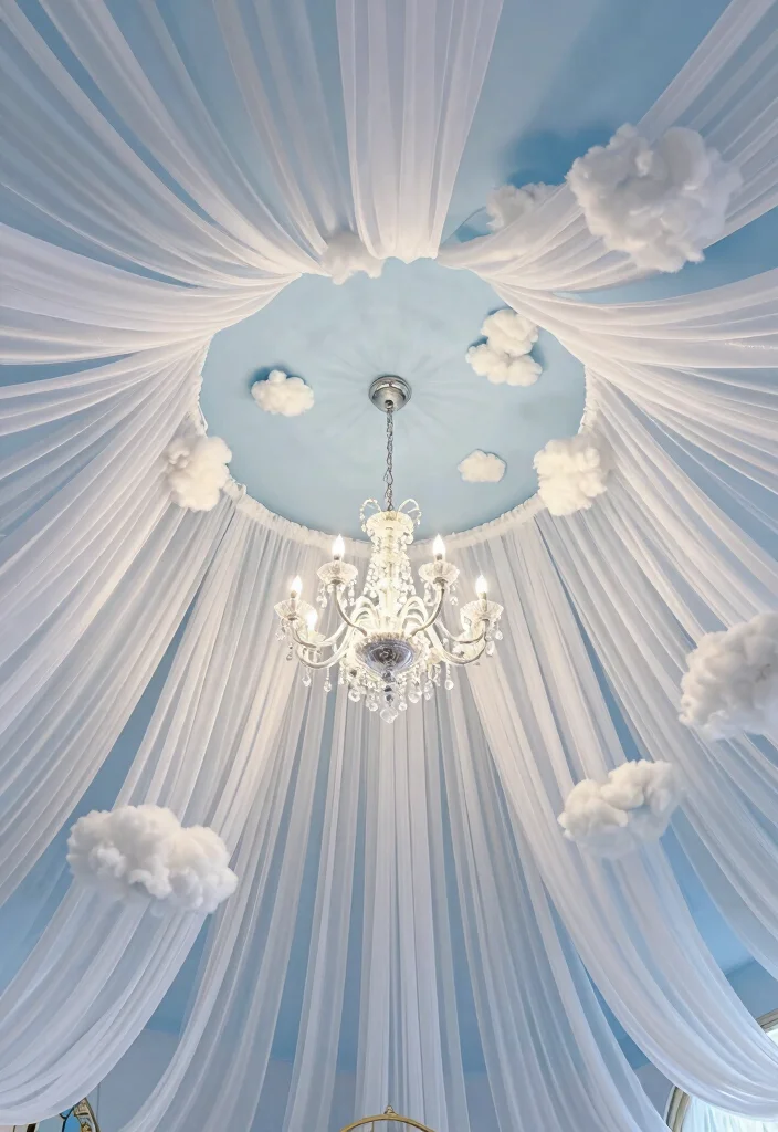 16 Princess Bedroom Ideas for Women: Elegant Dreamy Style - 16. Dreamy Ceiling Details 1