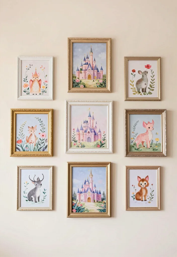 16 Princess Bedroom Ideas for Women: Elegant Dreamy Style - 4. Whimsical Wall Art 1