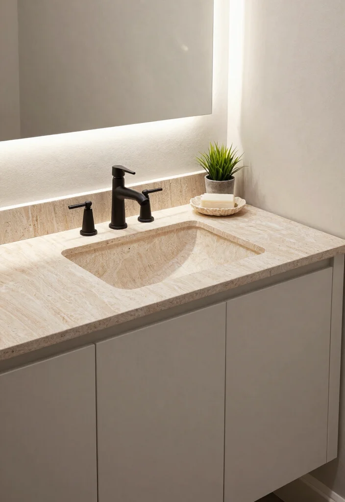 16 Single Sink Bathroom Vanity Ideas For Small Spaces - 13. Textured Finishes 1