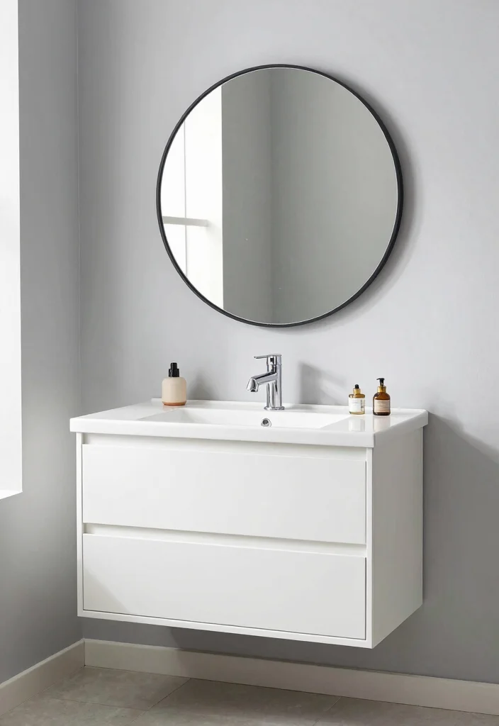 16 Single Sink Bathroom Vanity Ideas For Small Spaces - 14. Smartly Placed Mirrors 1