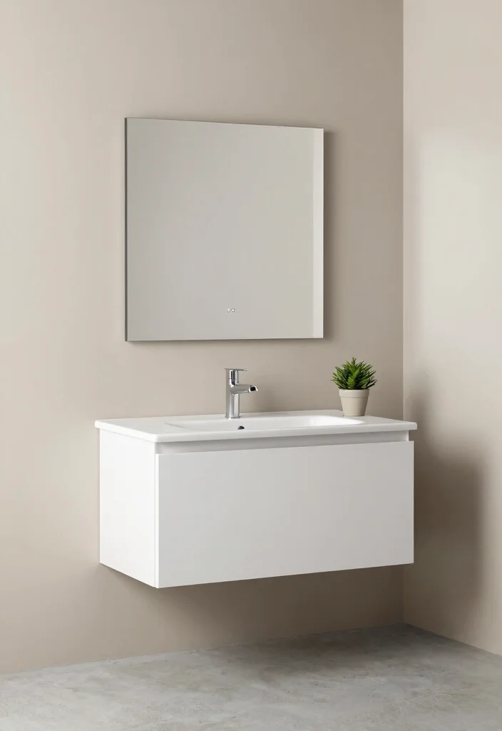 16 Single Sink Bathroom Vanity Ideas For Small Spaces - 3. Minimalist Marvel 1