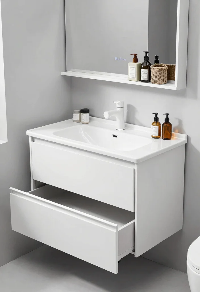 16 Single Sink Bathroom Vanity Ideas For Small Spaces - 5. Smart Storage Solutions 1