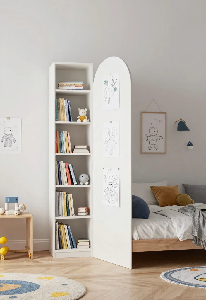 16 Small Kids Bedroom Ideas for 2 Fun and Functional - 3. Creative Room Dividers 1