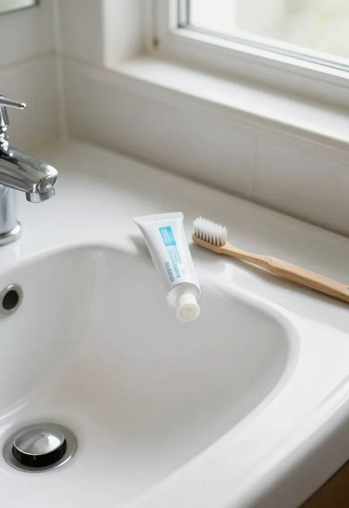 16 Ways To Clean And Refresh A Bathroom Sink Stained With Blood - 7. Toothpaste Trick 1