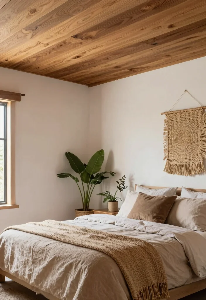 16 Wooden Ceiling Design Bedroom Ideas: Warm Luxe Finish - 3. Natural Wood Stains 1