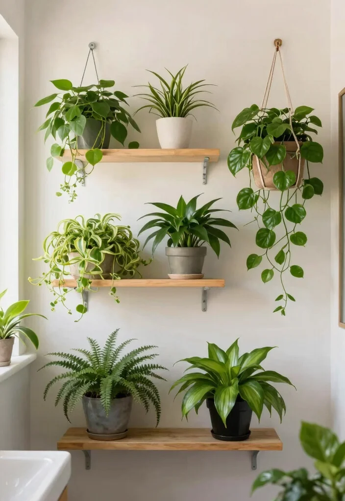 17 Asian Bathroom Ideas With Peaceful Minimal Aesthetic - 13. Indoor Plants 1