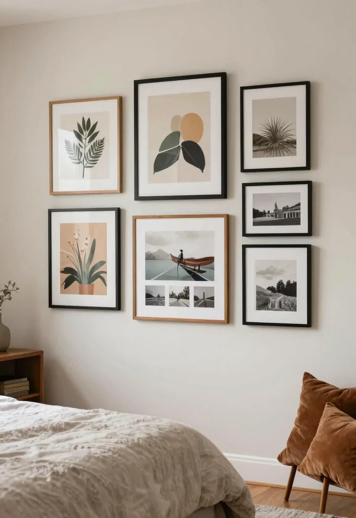 17 Bedroom Ideas for Big Rooms That Feel Cozy and Balanced - 13. Use Wall Art Wisely 1