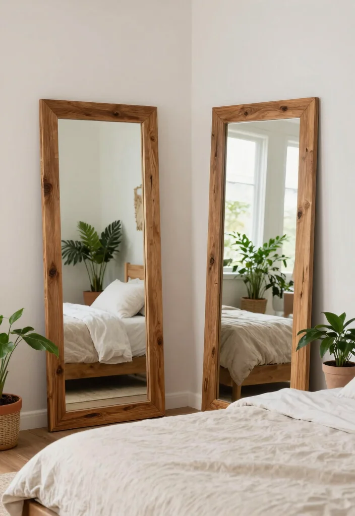 17 Bedroom With Mirrors on Each Side of Bed Ideas Symmetry - 17. Eco-Friendly Mirrors 1