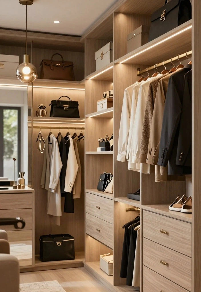 17 Bedroom With Walk In Closet Ideas: Functional and Chic - 5. Luxurious Lighting 1