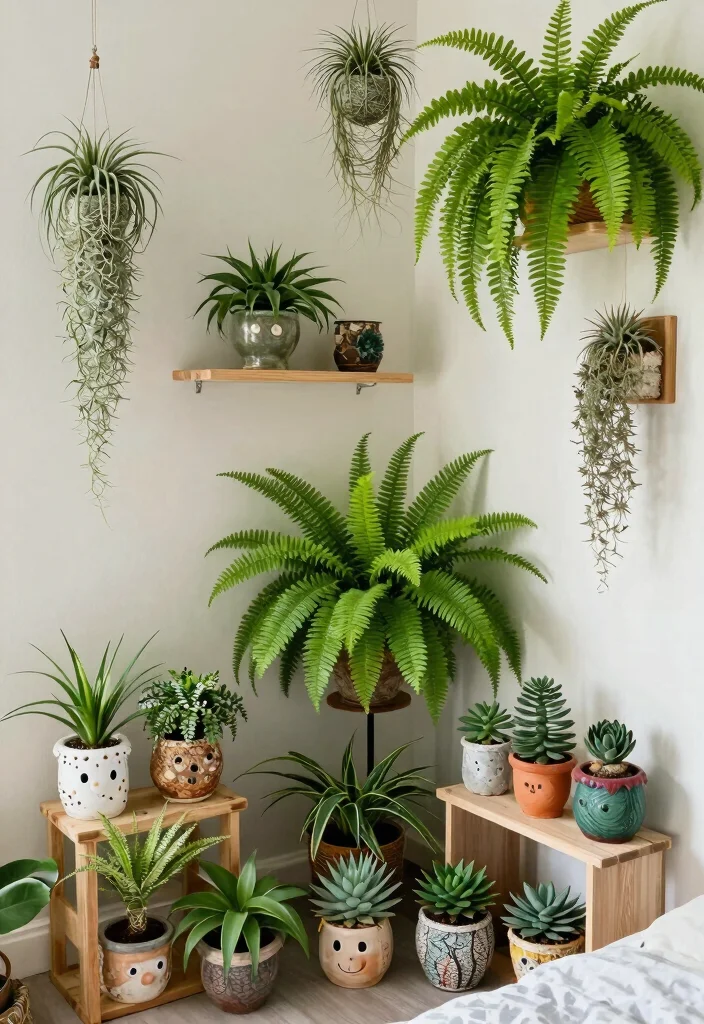 17 Goblin Core Bedroom Ideas: Whimsical Nature Inspired Style - 7. Whimsical Plants 1