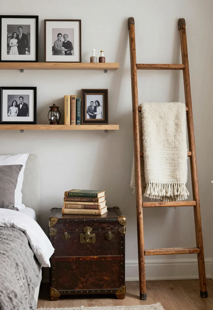 17 Modern Western Bedroom Ideas: Rustic Meets Contemporary - 14. Vintage Finds for Character 1