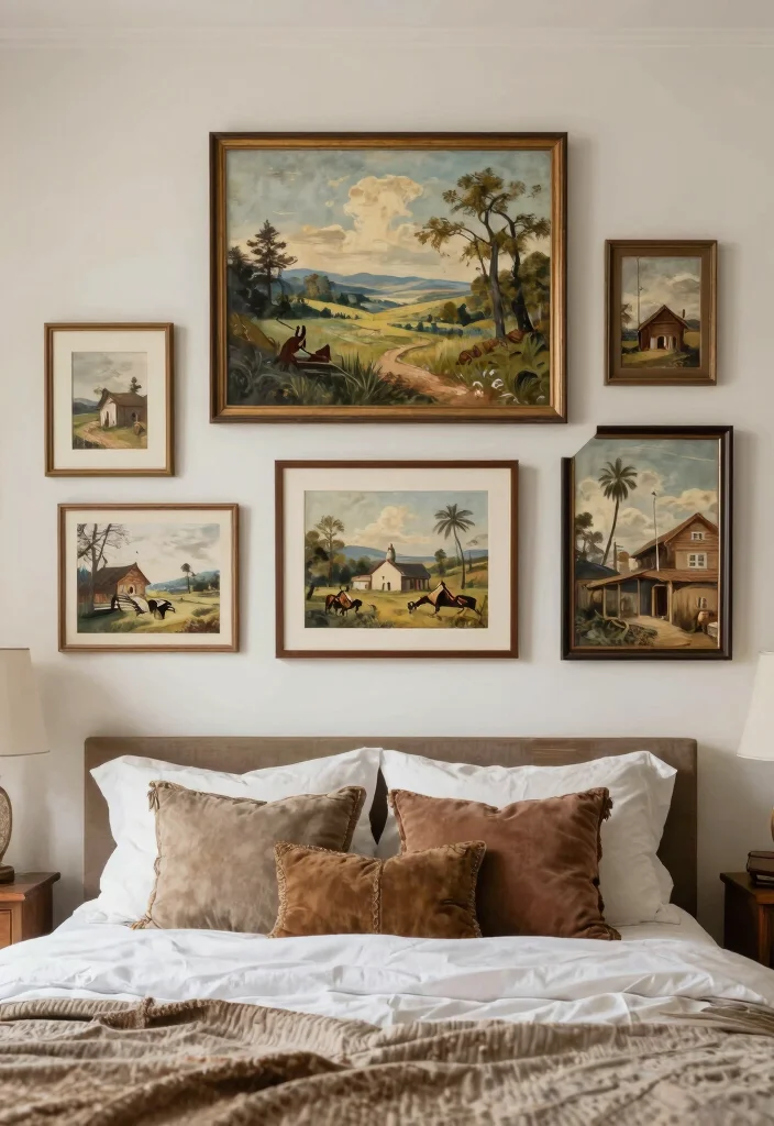 17 Modern Western Bedroom Ideas: Rustic Meets Contemporary - 6. Western-Themed Artwork 1