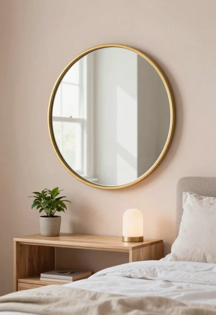17 Small Bedroom Wall Decor Ideas That Make a Big Impact in Small Spaces - 2. Statement Mirror 1