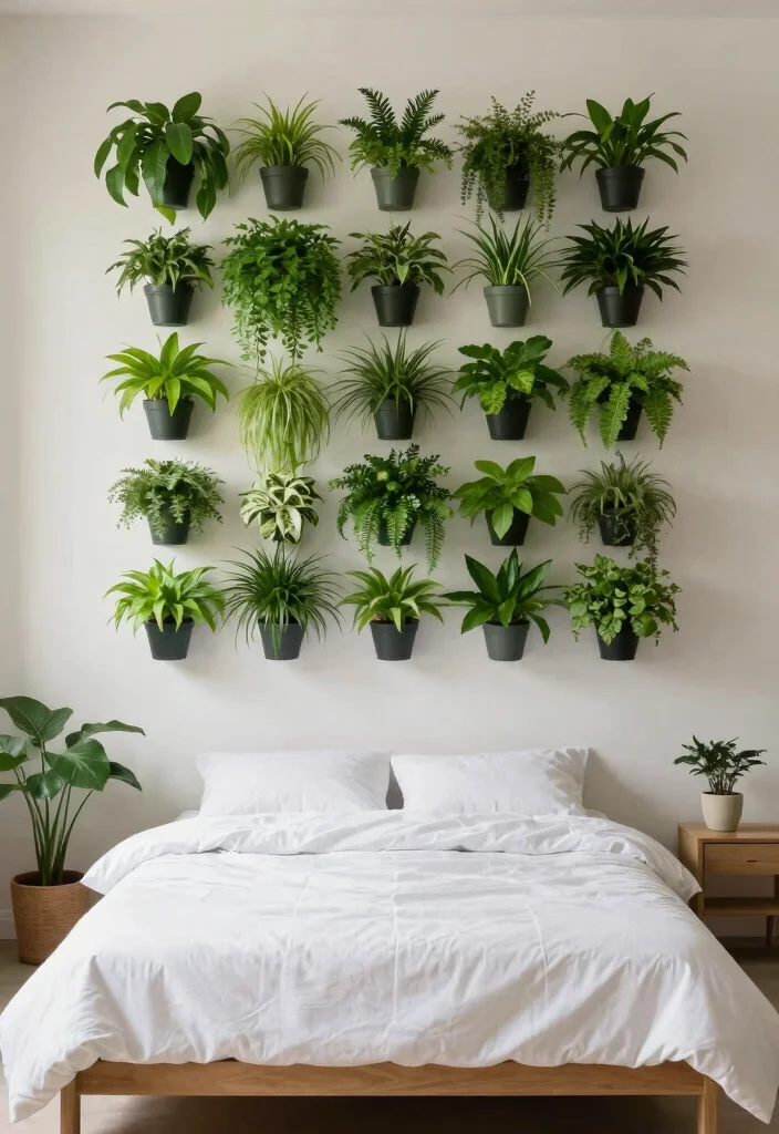 17 Small Bedroom Wall Decor Ideas That Make a Big Impact in Small Spaces - 6. Vertical Garden 1