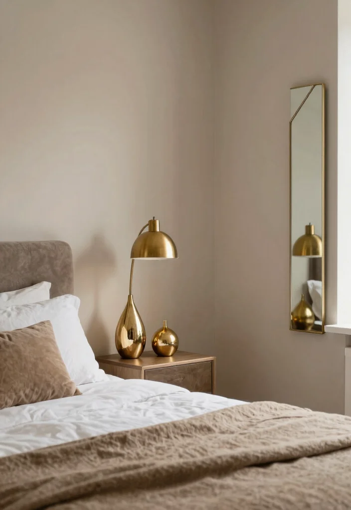17 Unique Room Decor Bedroom Ideas That Stand Out in Style - 15. A Touch of Metallics 1