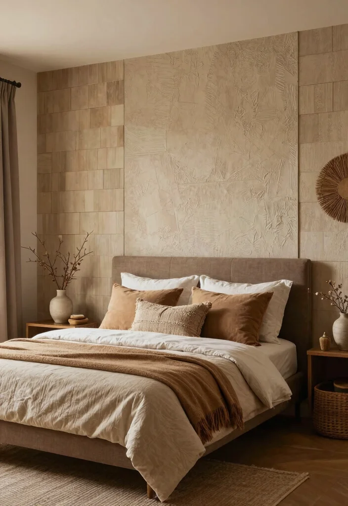 17 Unique Room Decor Bedroom Ideas That Stand Out in Style - 16. Textured Wall Treatments 1