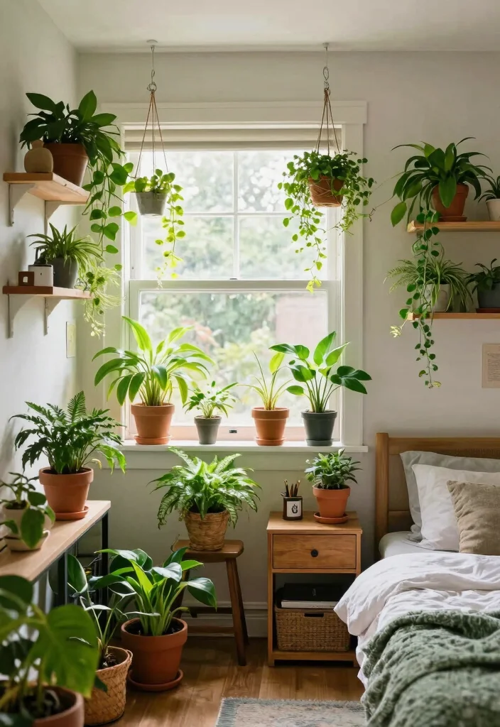17 Unique Room Decor Bedroom Ideas That Stand Out in Style - 6. Indoor Plants for Fresh Energy 1