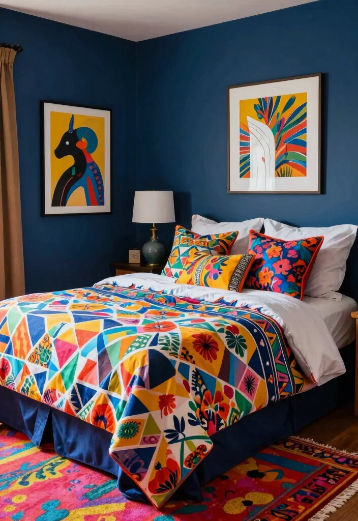 17 Unique Room Decor Bedroom Ideas That Stand Out in Style - 7. Bold Colors and Patterns 1