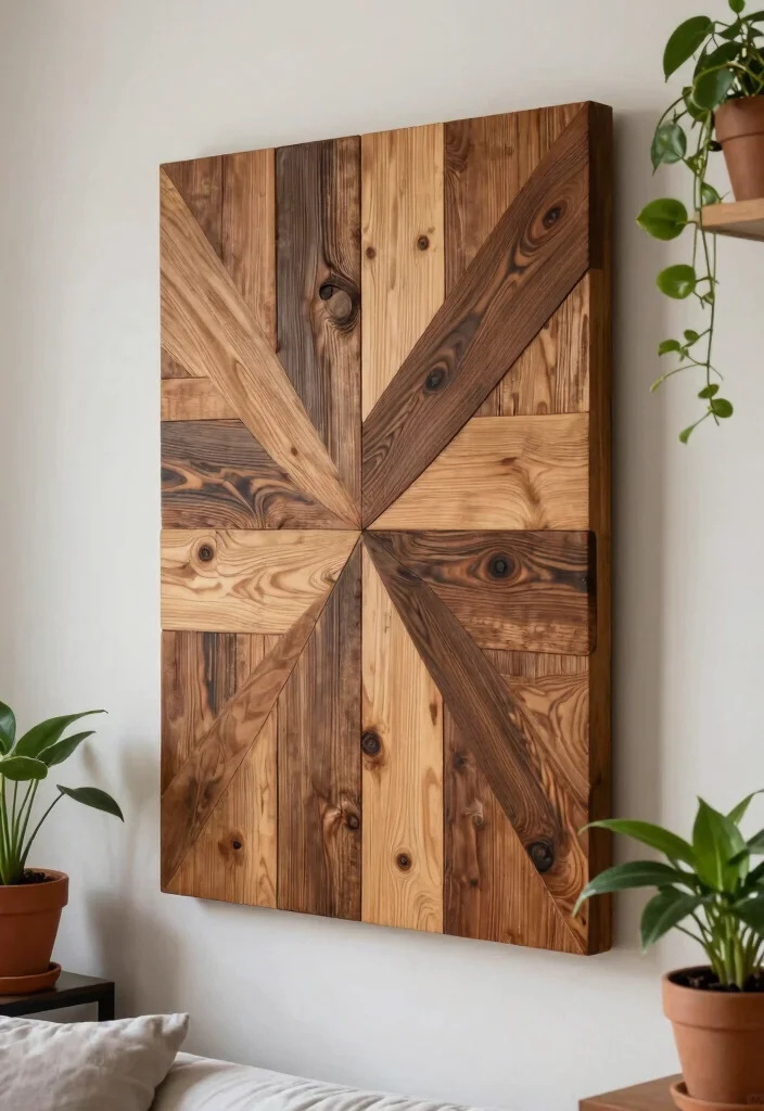 17 Wall Decor Bedroom Teenagers Ideas Expressive and Trendy - 1. Reclaimed Wood Art 1