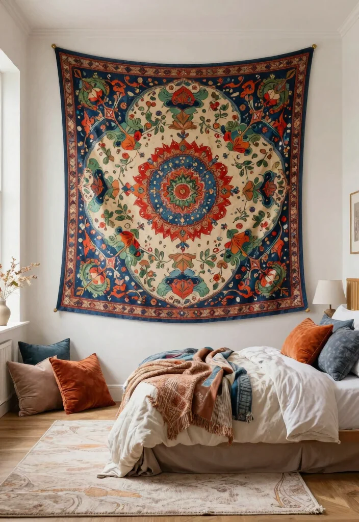 17 Wall Decor Bedroom Teenagers Ideas Expressive and Trendy - 15. Whimsical Tapestries 1