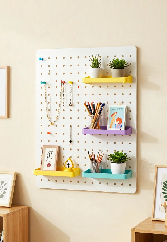 17 Wall Decor Bedroom Teenagers Ideas Expressive and Trendy - 16. Creative Pegboards for Organization 1