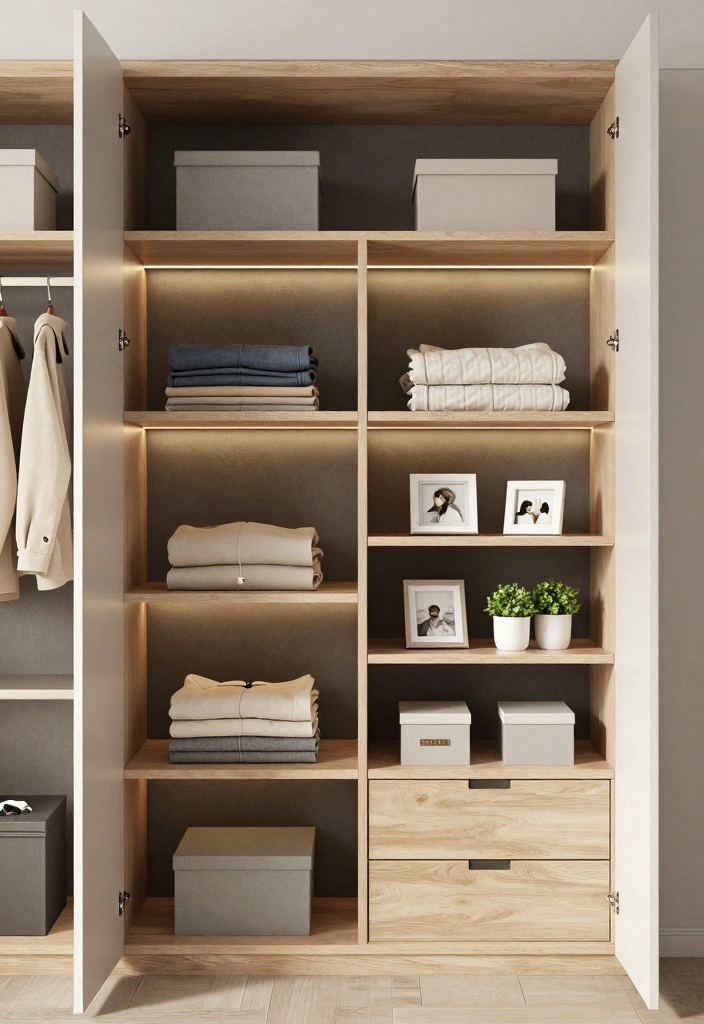 18 Bedroom Walk In Closet Behind Bed Ideas: Hidden Luxury - 2. Open Shelving Delight 1