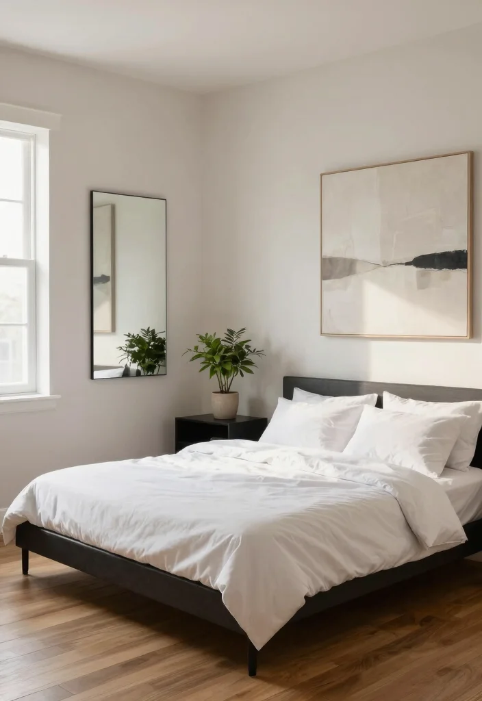 18 Bloxburg Bedroom Ideas: Master Bed Luxury Game Style - 1. Minimalistic Modern Chic 1