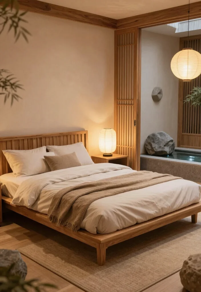 18 Bloxburg Bedroom Ideas: Master Bed Luxury Game Style - 13. Zen Sanctuary 1