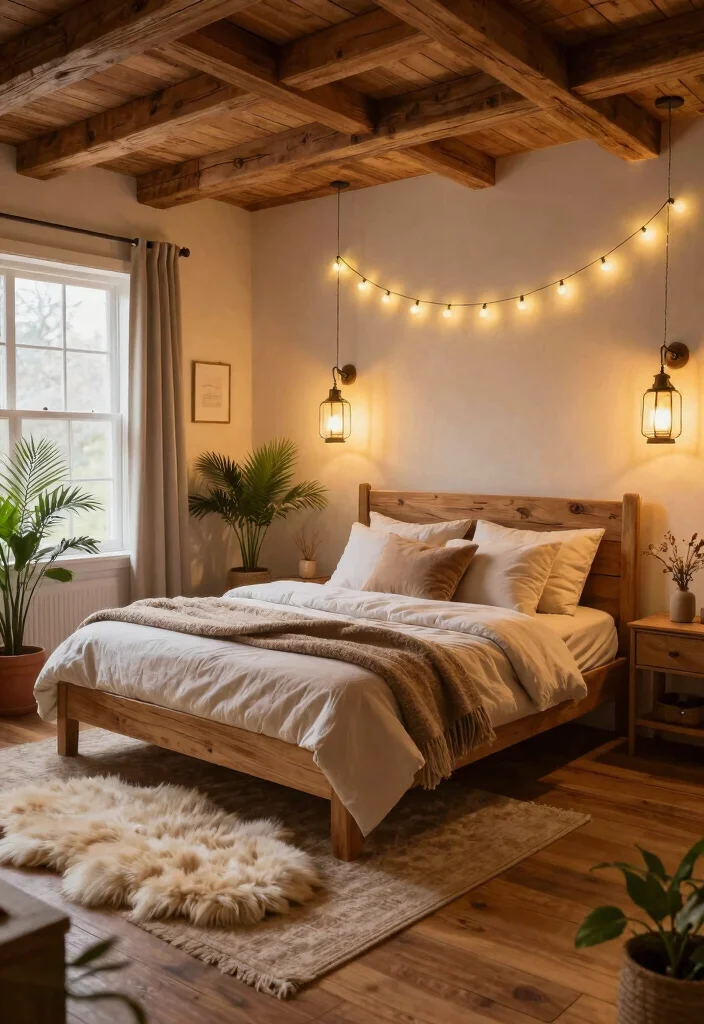 18 Bloxburg Bedroom Ideas: Master Bed Luxury Game Style - 2. Cozy Rustic Retreat 1