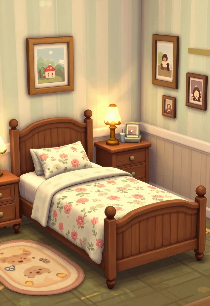 18 Bloxburg Bedroom Ideas: Master Bed Luxury Game Style - 6. Vintage Charm 1