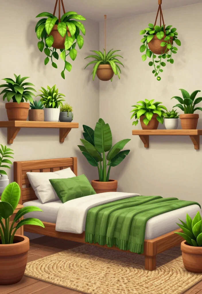 18 Bloxburg Bedroom Ideas: Master Bed Luxury Game Style - 9. Urban Jungle Escape 1