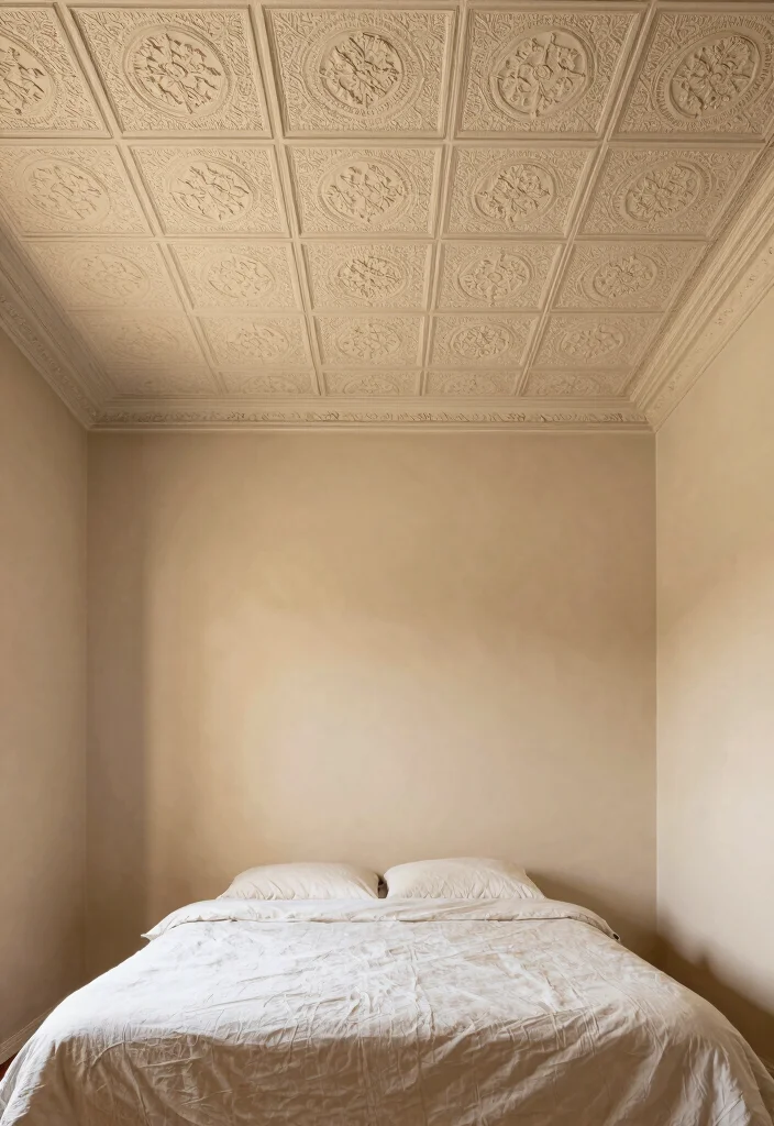 18 Ceiling Roof Design for Bedroom Ideas: Architectural Focus - 17. Decorative Ceiling Tiles 1