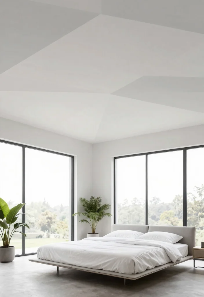18 Ceiling Roof Design for Bedroom Ideas: Architectural Focus - 2. Geometric Patterns 1