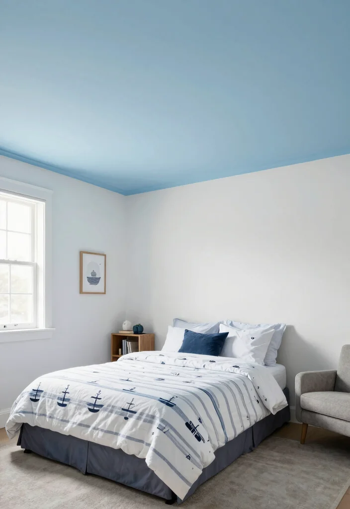 18 Ceiling Roof Design for Bedroom Ideas: Architectural Focus - 4. Painted Ceilings 1