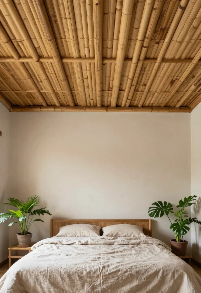 18 Ceiling Roof Design for Bedroom Ideas: Architectural Focus - 8. Eco-Friendly Bamboo Ceilings 1