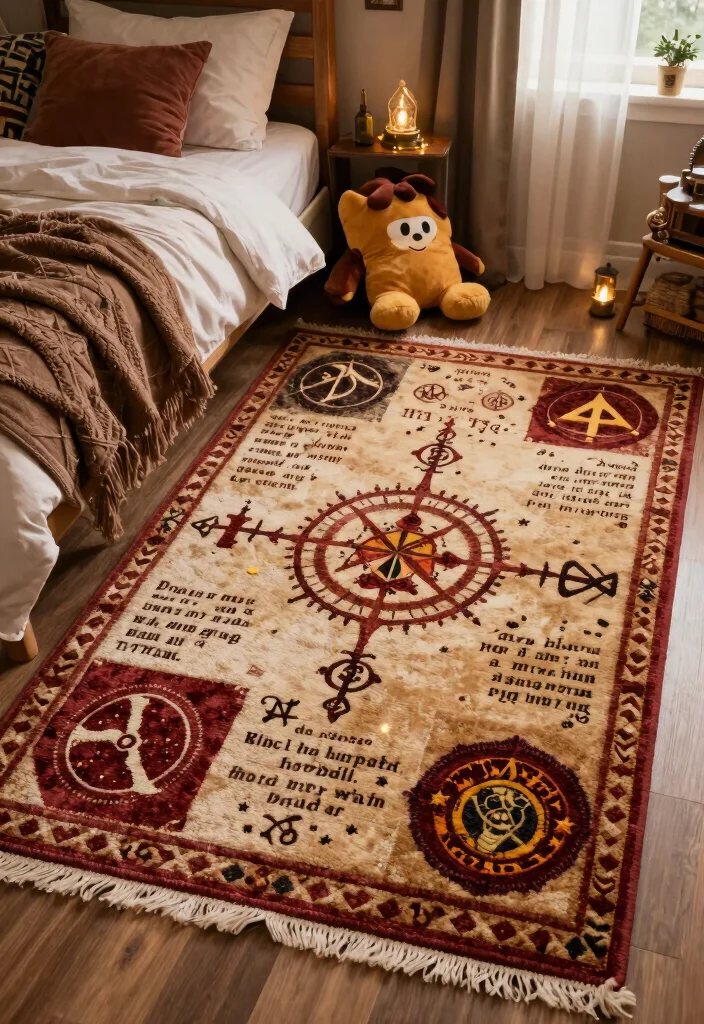 18 Harry Potter Bedroom Decor Ideas Magical Cozy Fantasy - 10. Harry Potter Themed Rugs 1