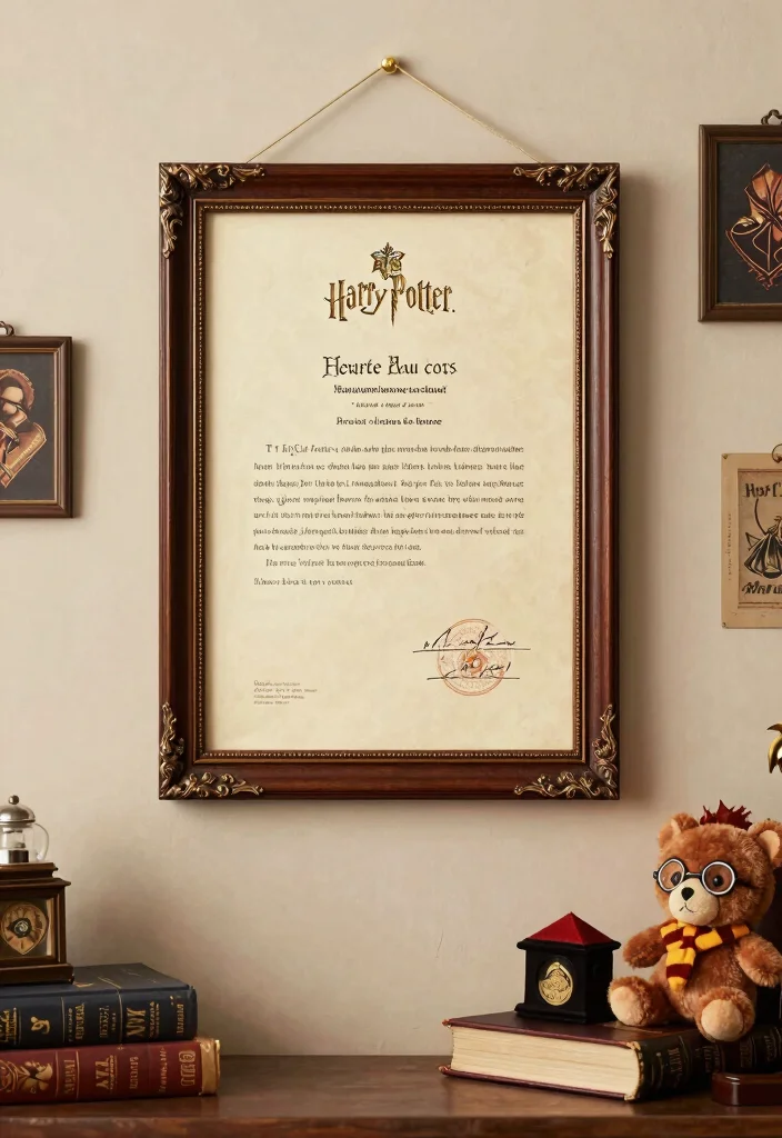 18 Harry Potter Bedroom Decor Ideas Magical Cozy Fantasy - 11. Hogwarts Acceptance Letter Decor 1