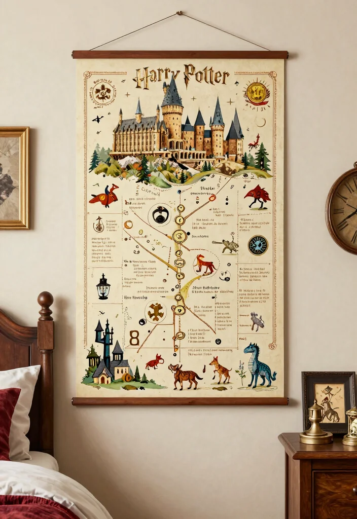 18 Harry Potter Bedroom Decor Ideas Magical Cozy Fantasy - 16. Magical Growth Chart 1
