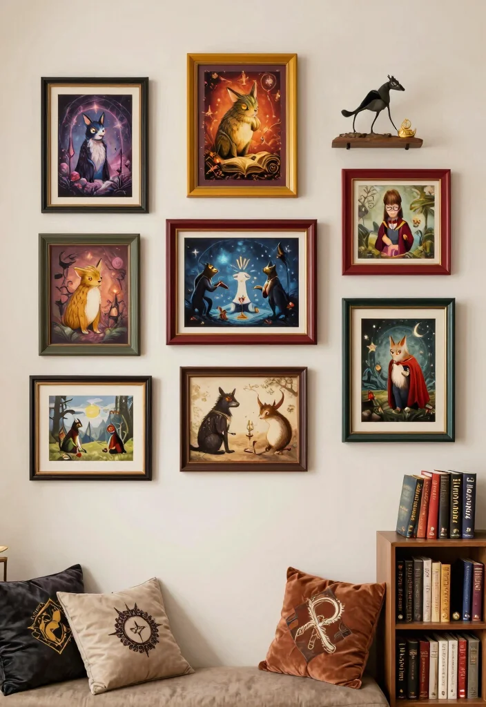 18 Harry Potter Bedroom Decor Ideas Magical Cozy Fantasy - 4. Whimsical Wizarding World Art 1