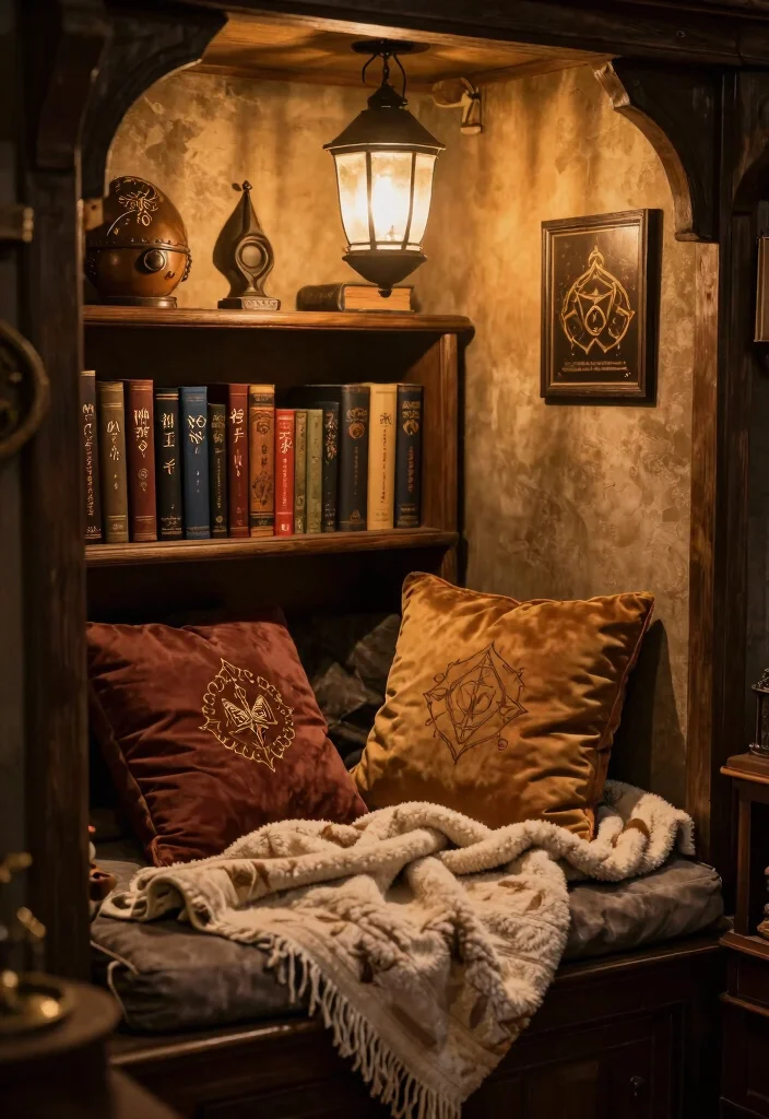 18 Harry Potter Bedroom Decor Ideas Magical Cozy Fantasy - 5. Cozy Reading Nook 1