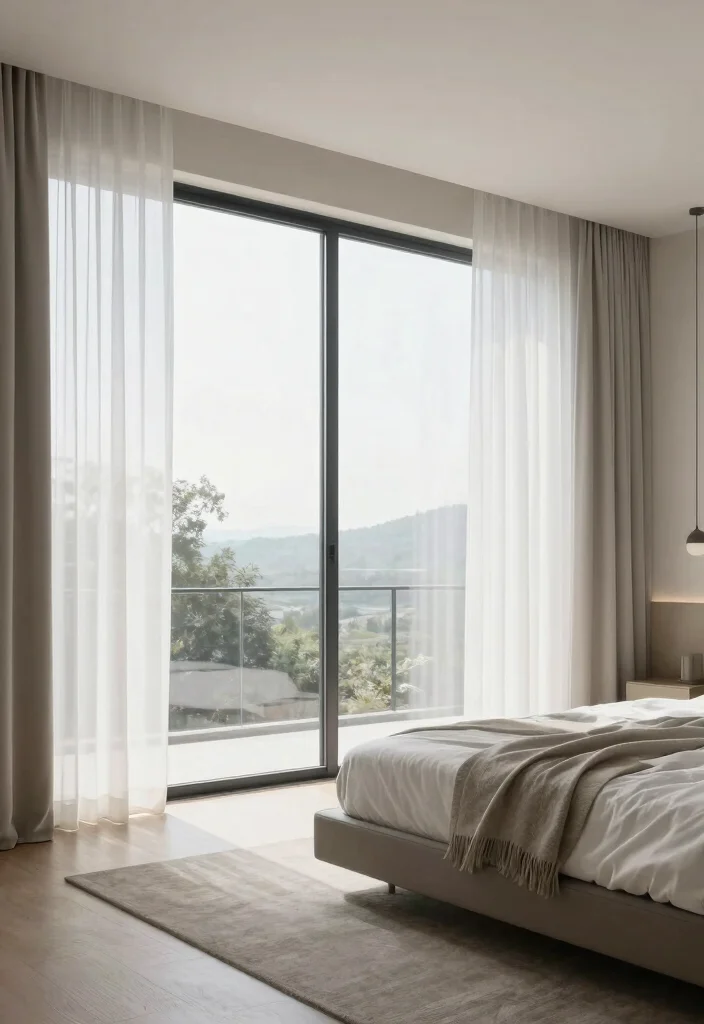 18 Main Bedroom Ideas Modern Clean Lines and Comfort - 12. Floor-to-Ceiling Windows 1