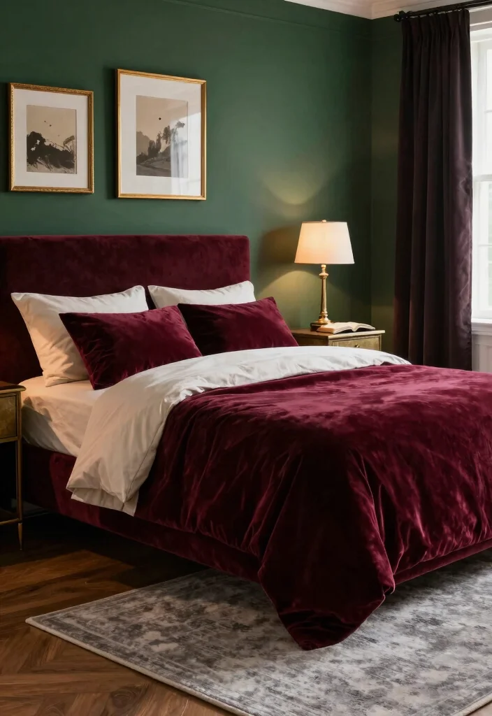 18 Modern Dark Academia Bedroom Ideas: Moody Intellectual Style - 1. Embrace Deep Color Palettes 1