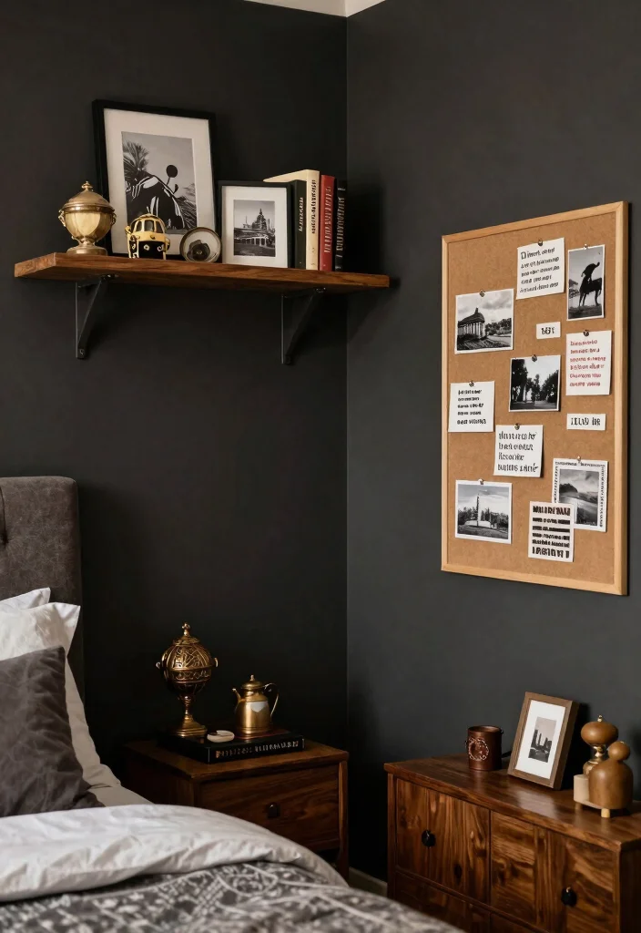 18 Modern Dark Academia Bedroom Ideas: Moody Intellectual Style - 13. Incorporate Personal Touches 1