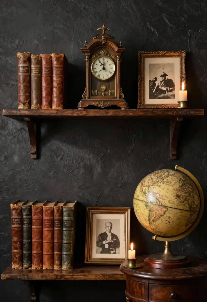 18 Modern Dark Academia Bedroom Ideas: Moody Intellectual Style - 5. Incorporate Antique Accessories 1