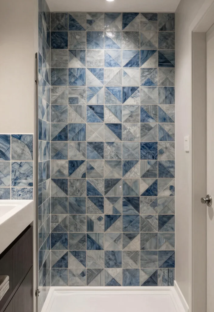18 Trendy Modern Bathroom Ideas You Should Save - 13. Artistic Tile Patterns 1