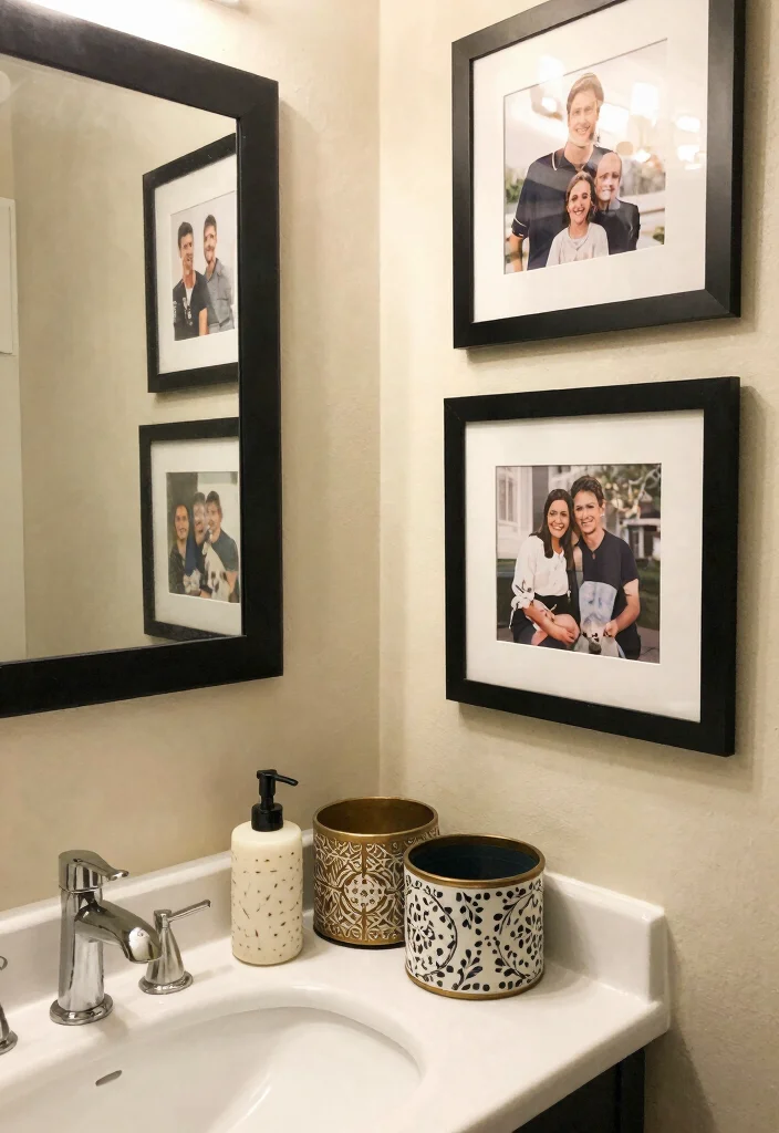 18 Trendy Modern Bathroom Ideas You Should Save - 17. Personalized Decor 1