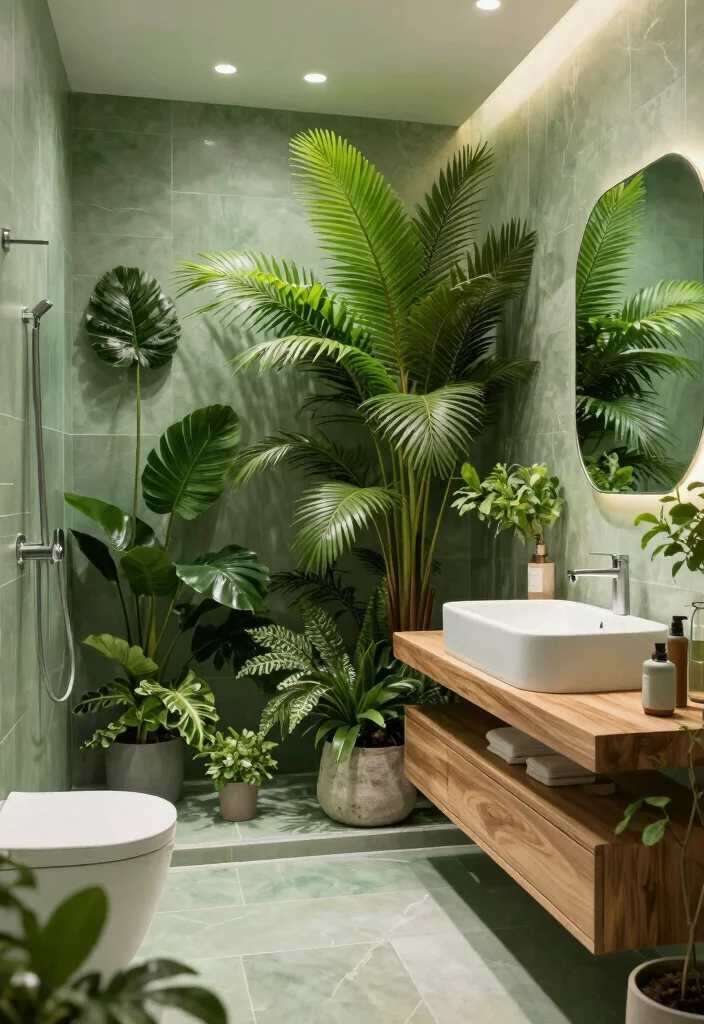 18 Trendy Modern Bathroom Ideas You Should Save - 18. Green Bathroom Design 1