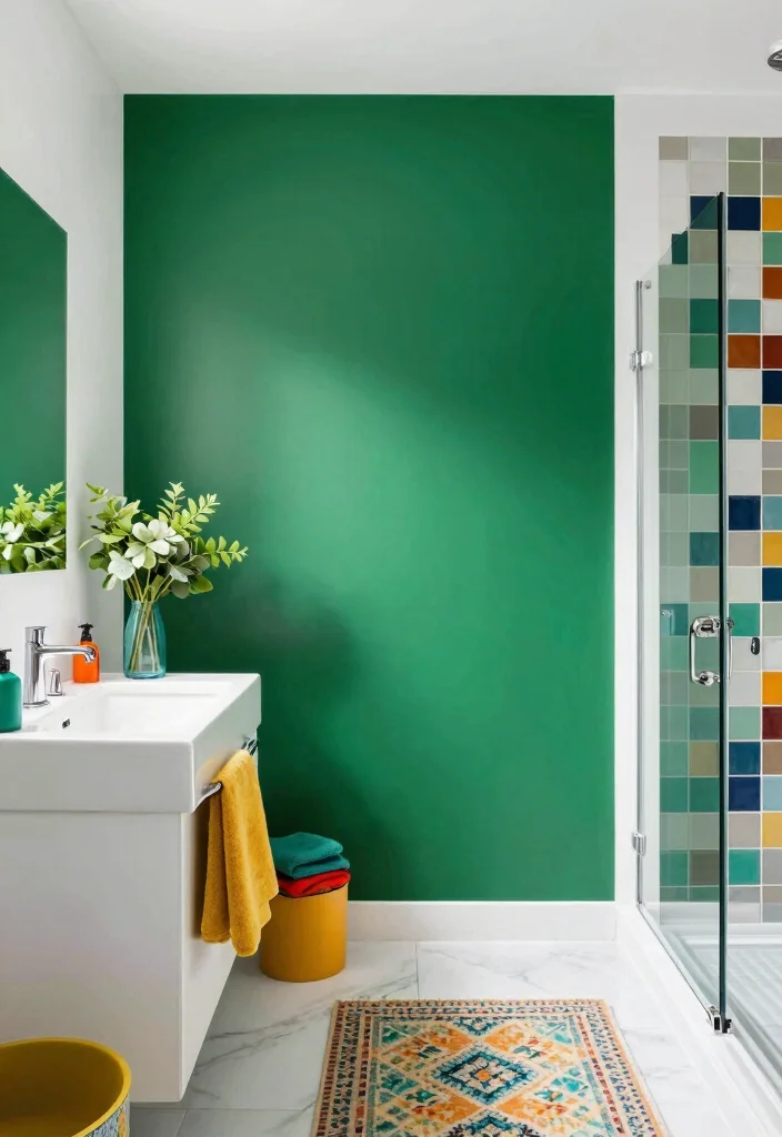 18 Trendy Modern Bathroom Ideas You Should Save - 3. Bold Color Accents 1