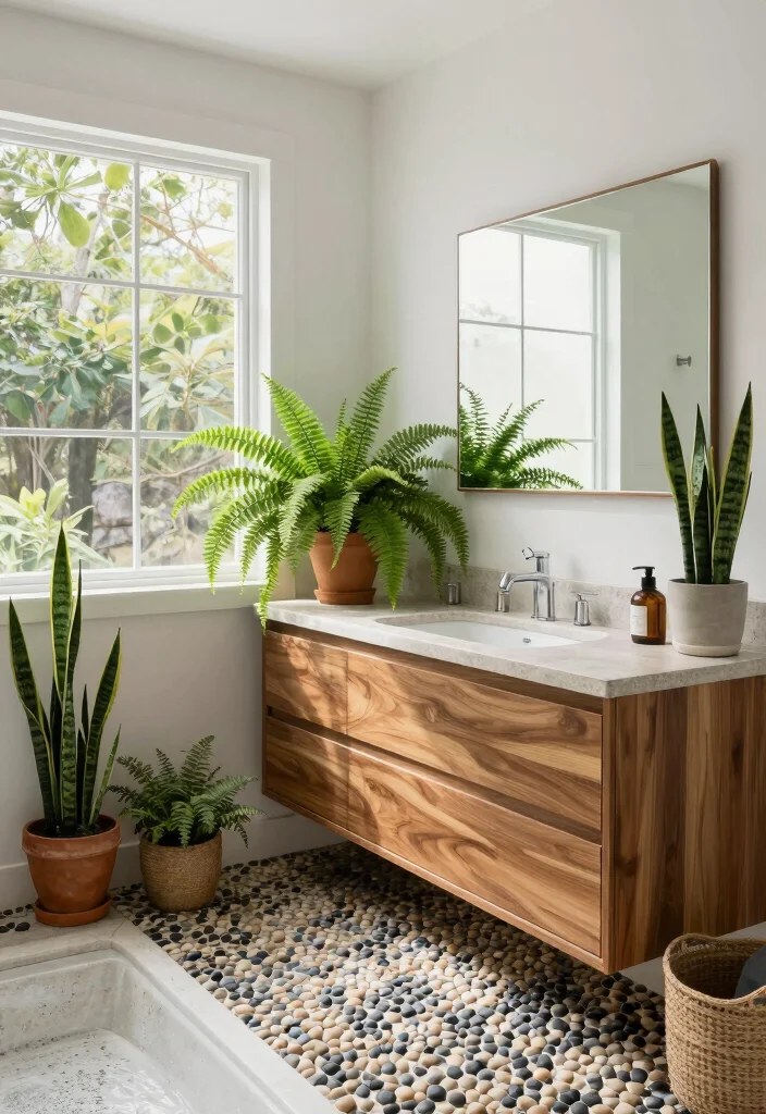 18 Trendy Modern Bathroom Ideas You Should Save - 8. Nature-Inspired Elements 1