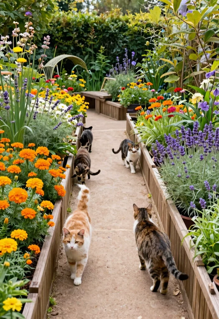 10 Outdoor Cat Room Ideas That Keep Indoor Cats Safe in Fresh Air - 3. Enclosed Garden Pathway 1